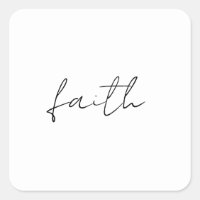 Simples Black White Mão Escrita Faith Art