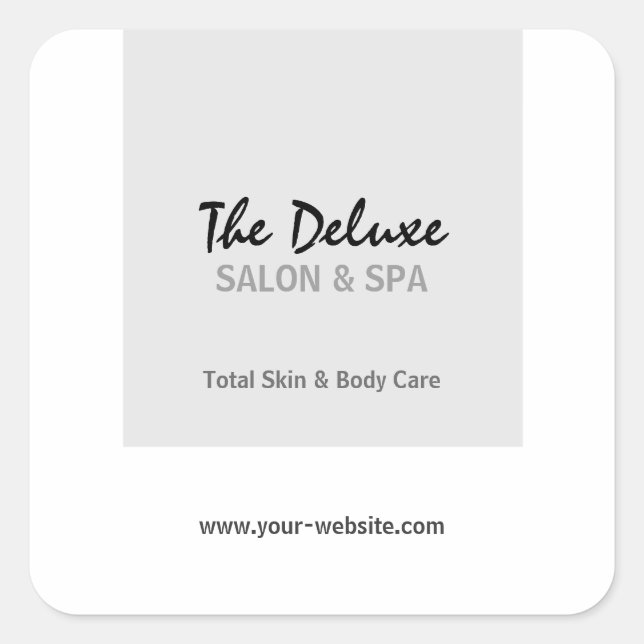 Adesivo Quadrado Simples Cinza Square Spa (Frente)