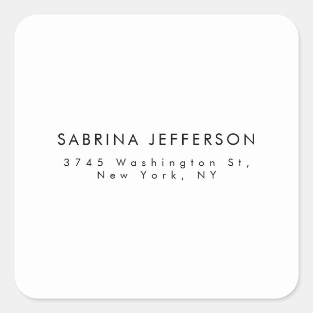 Adesivo Quadrado Simples e Elegante (Frente)