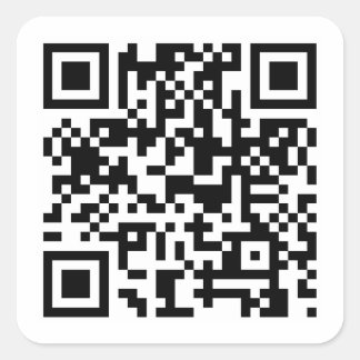 Adesivo Quadrado Simples e minimalista personalização do código QR