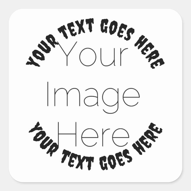 Adesivo Quadrado simples personalizado foto personalizada Halloween (Frente)