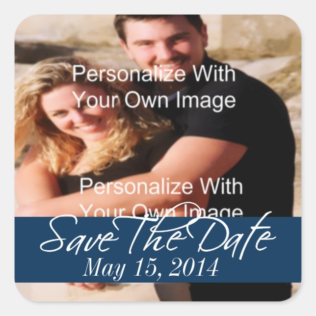 Adesivo Quadrado Simplesmente Marinho Profundo E Impressionante Sal (Frente)