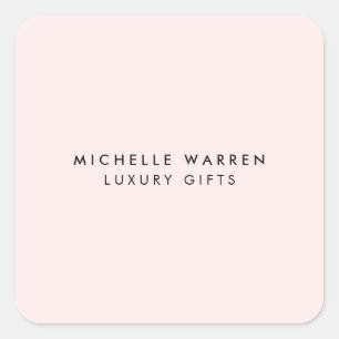 Adesivo Quadrado Simply Elegant Pink Boutique, Salão, Estilista