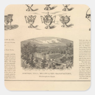 Adesivo Quadrado Simpson, Salão, Miller e a Empresa de Viajante