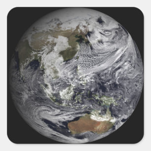 Adesivo Quadrado Simulação da nuvem da terra completa