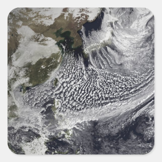 Adesivo Quadrado Simulação em nuvem de um dia solteiro 4 (Frente)