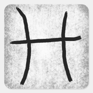 Adesivo Quadrado Sinal astrológico do zodíaco do horóscopo dos