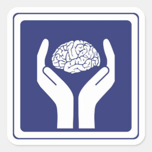 Adesivo Quadrado sinal cerebral