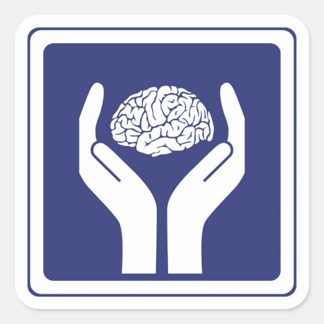 Adesivo Quadrado sinal cerebral (Frente)