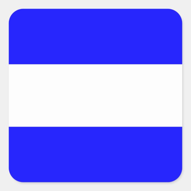 Adesivo Quadrado Sinal de bandeira náutica - Letra J (Julieta) (Frente)
