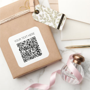Adesivo Quadrado Sinal de código QR personalizável