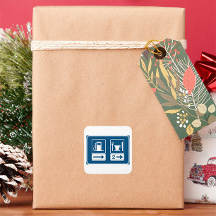 Adesivo Quadrado Sinal De Estação De Gás E De Dinheiro