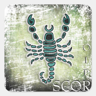 Adesivo Quadrado Sinal de Horóscopo Scorpio