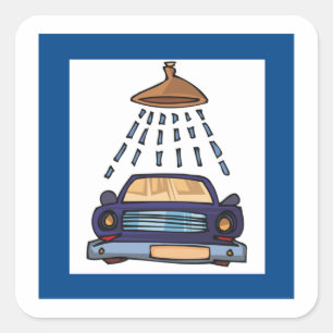 Adesivo Quadrado Sinal de Lave do Carro