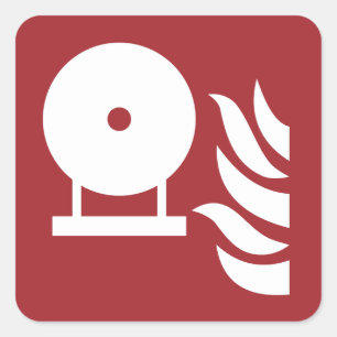 Adesivo Quadrado Sinal de segurança do frasco do extintor de incênd