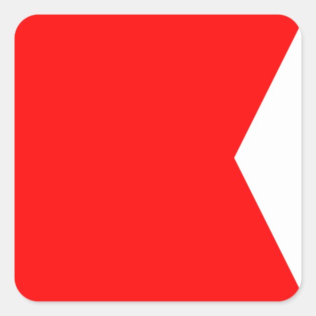 Adesivo Quadrado Sinal de Sinalizador Náutico B (Bravo) (Frente)