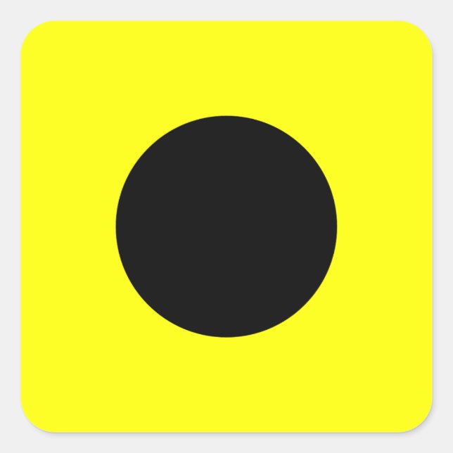 Adesivo Quadrado Sinal de Sinalizador Náutico I (Índia) (Frente)