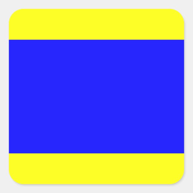 Adesivo Quadrado Sinal de Sinalizador Náutico - Letra D (Delta) (Frente)