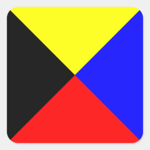 Adesivo Quadrado Sinal de Sinalizador Náutico Z (Zulu)