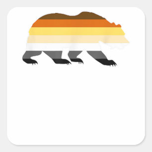 Adesivo Quadrado Sinalizador da Prioridade do Logotipo do Gay Bear