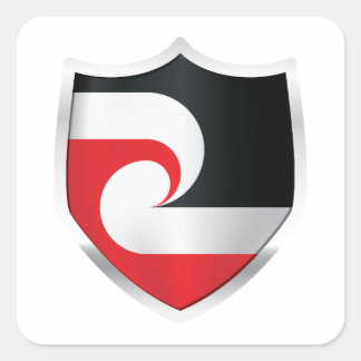 Adesivo Quadrado Sinalizador de blindagem Maori Silver