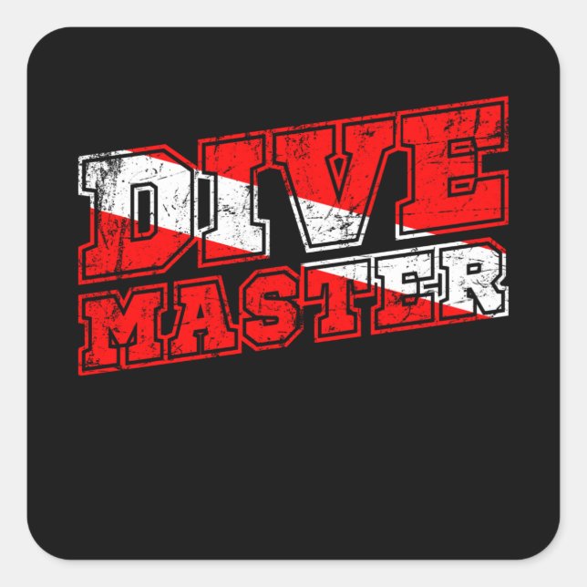 Adesivo Quadrado Sinalizador de Desativação do Dive Master Dive Ins (Frente)
