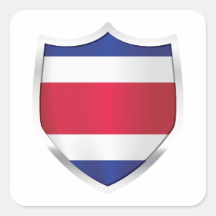Adesivo Quadrado Sinalizador de Escudo Silver Costa Rica
