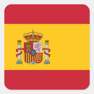 Adesivo Quadrado Sinalizador de espanha