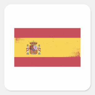 Adesivo Quadrado Sinalizador de espanha