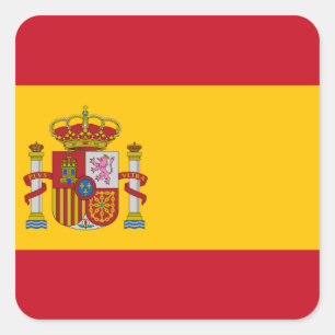 Adesivo Quadrado Sinalizador de espanha - Bandera de Espana