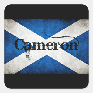 Adesivo Quadrado sinalizador de grunge de cameron