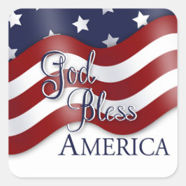 Adesivo Quadrado Sinalizador de onda na América do deus abençoe