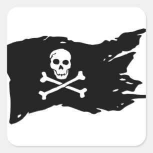 Adesivo Quadrado Sinalizador de Pirate