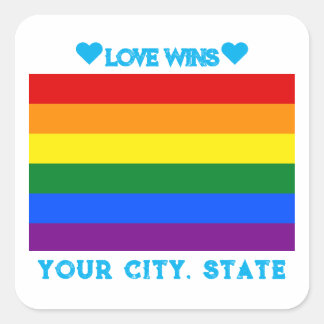 Adesivo Quadrado Sinalizador do Orgulho LGBTQ