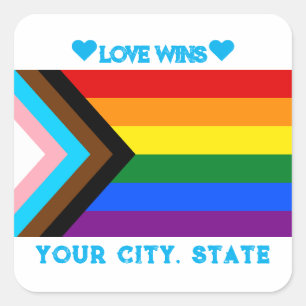 Adesivo Quadrado Sinalizador do Orgulho LGBTQIA
