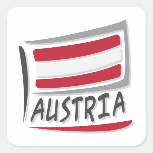 Adesivo Quadrado Sinalizador do Orgulho X da Áustria