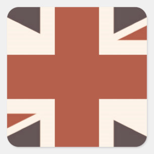 Adesivo Quadrado Sinalizador do Reino Unido - Retroativo