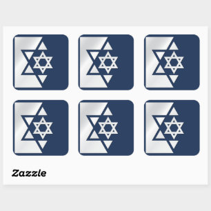 Adesivo Quadrado Sinalizador Forte de Israel