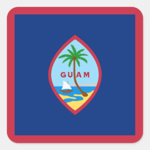 Adesivo Quadrado Sinalizador Guam