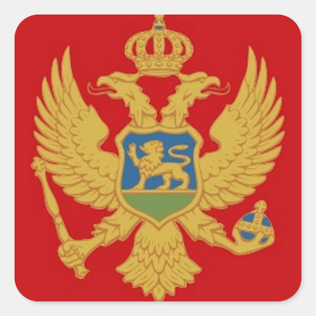 Adesivo Quadrado Sinalizador Montenegro (Frente)