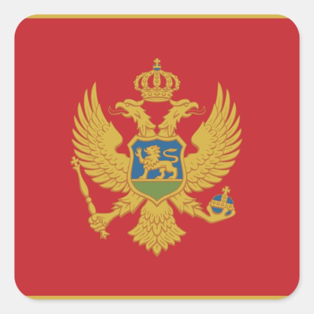 Adesivo Quadrado Sinalizador Montenegro (Frente)