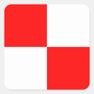 Adesivo Quadrado Sinalizador náutico - Letra U (Uniforme)