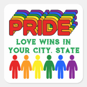 Adesivo Quadrado Sinalizador PRIDE