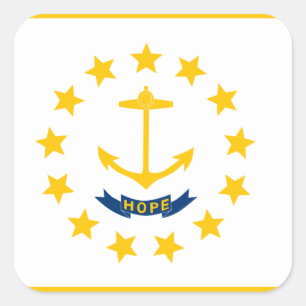 Adesivo Quadrado Sinalizador Rhode Island