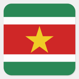 Adesivo Quadrado Sinalizador Suriname