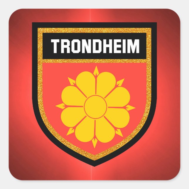 Adesivo Quadrado Sinalizador Trondheim (Frente)