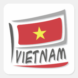 Adesivo Quadrado Sinalizador Vietnam Pride X