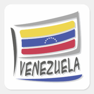 Adesivo Quadrado Sinalizador X do Orgulho da Venezuela