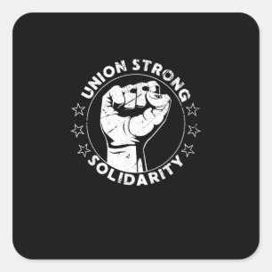Adesivo Quadrado Sindicato Forte Solidariedade Contra Trabalhadores