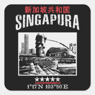 Adesivo Quadrado Singapura